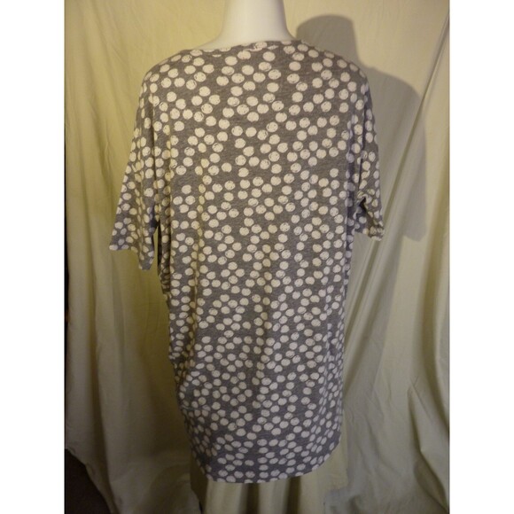 LuLaRoe Short Sleeve Gray & White Polka Dot-Soft Top Shirt-sz S - Picture 2 of 3